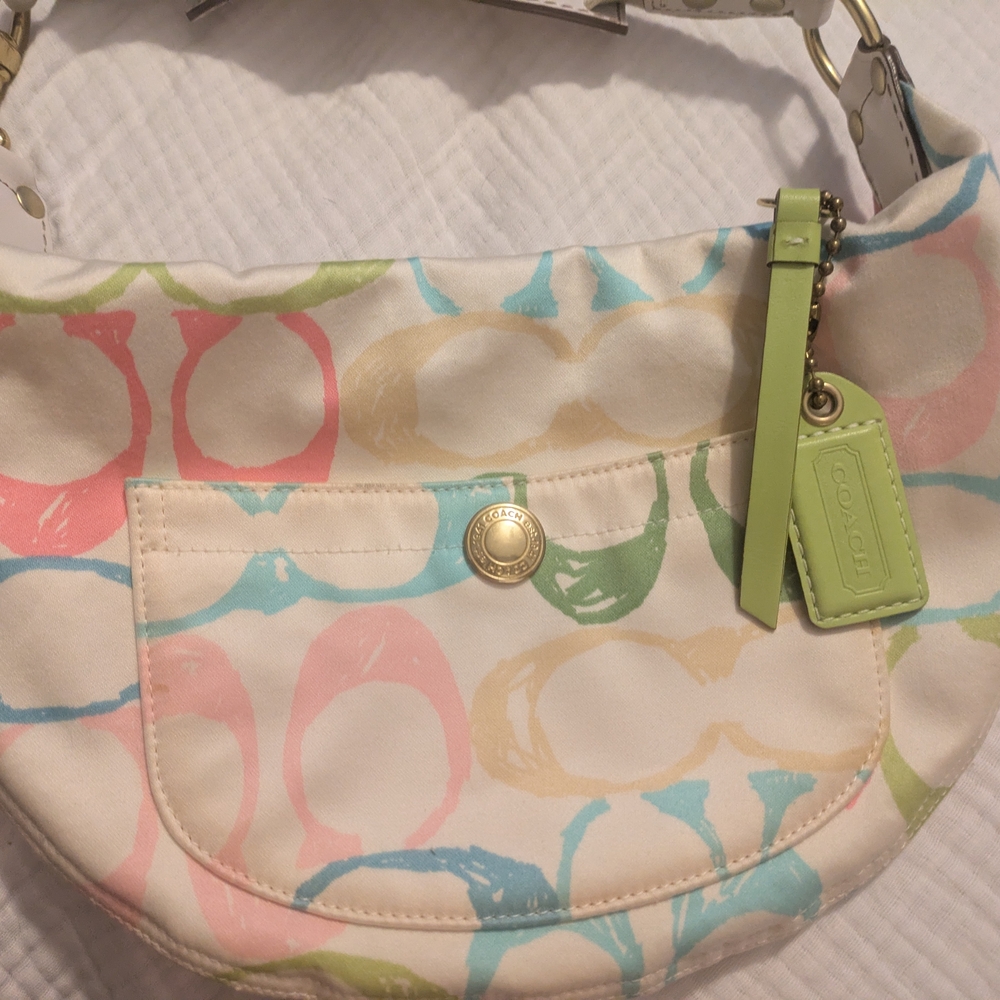 Coach Pastel Multicolor Shoulder Bag